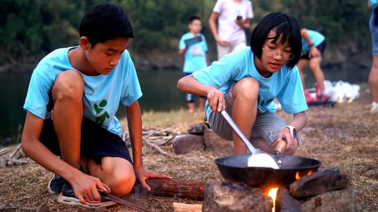 Cooking outside - National Holiday Camp